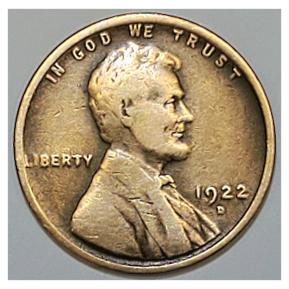 1922-D 1¢ LINCOLN WHEAT CENT COIN, SEMI-KEY DATE PENNY, LOW-MINTAGE!